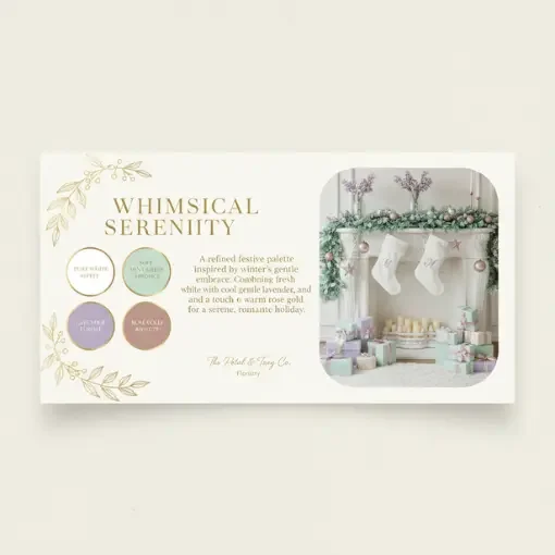 whimsical serenity colour paletter Christmas 2025